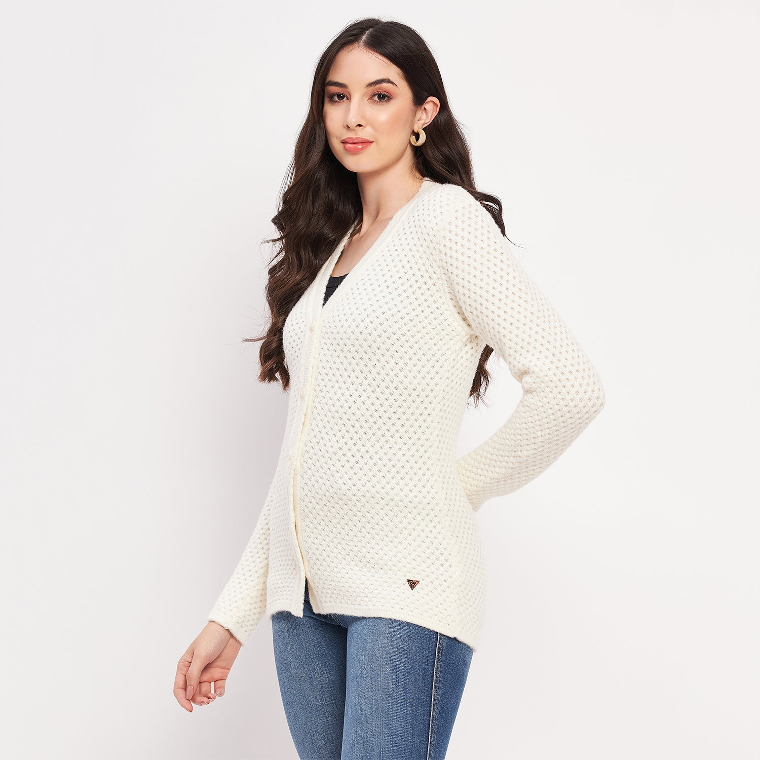 Duke Urban Women Full Sleeve Self Design Cardigan (SDS1135)