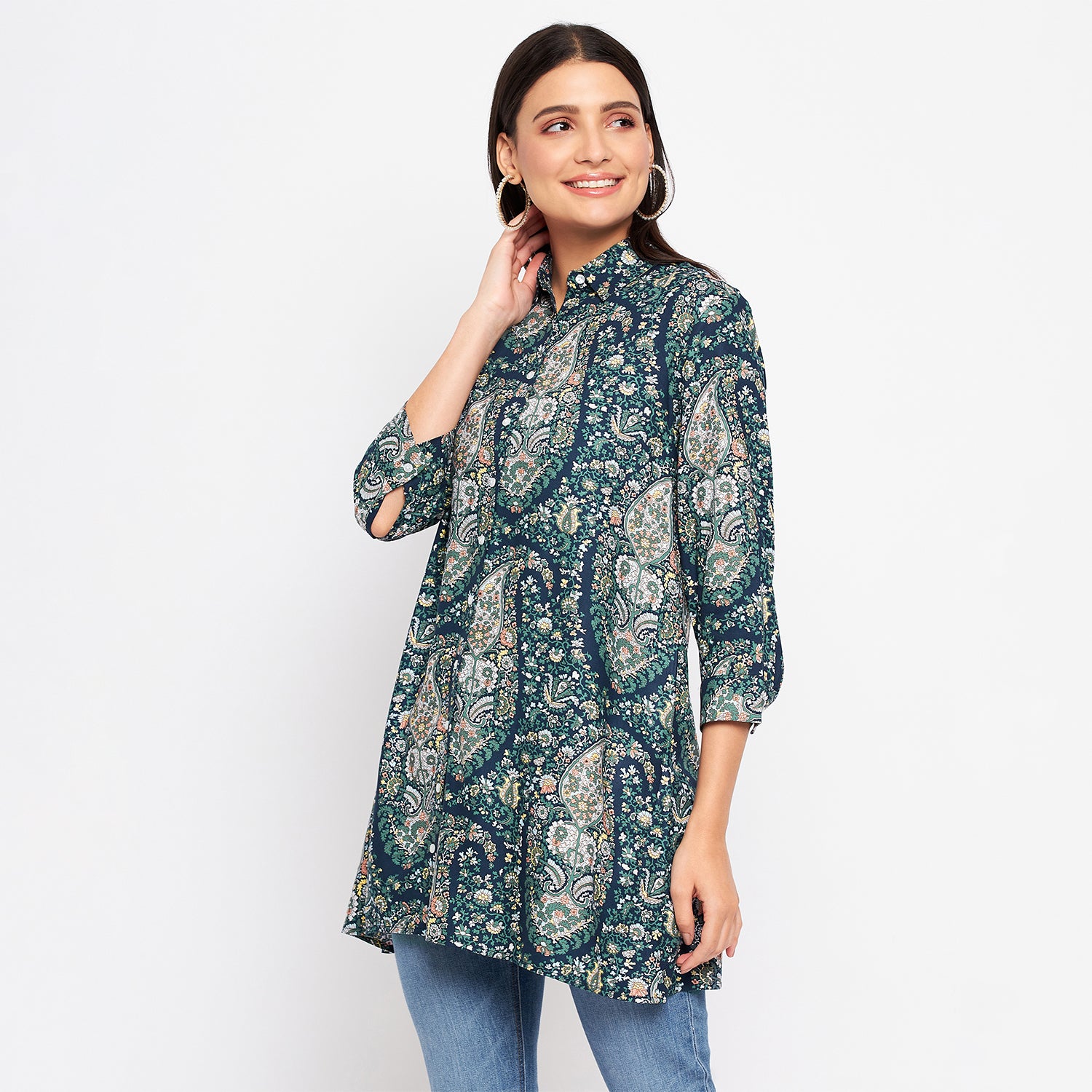 Duke Stardust Women 3/4 Sleeve Printed Tunic (SDX4109)