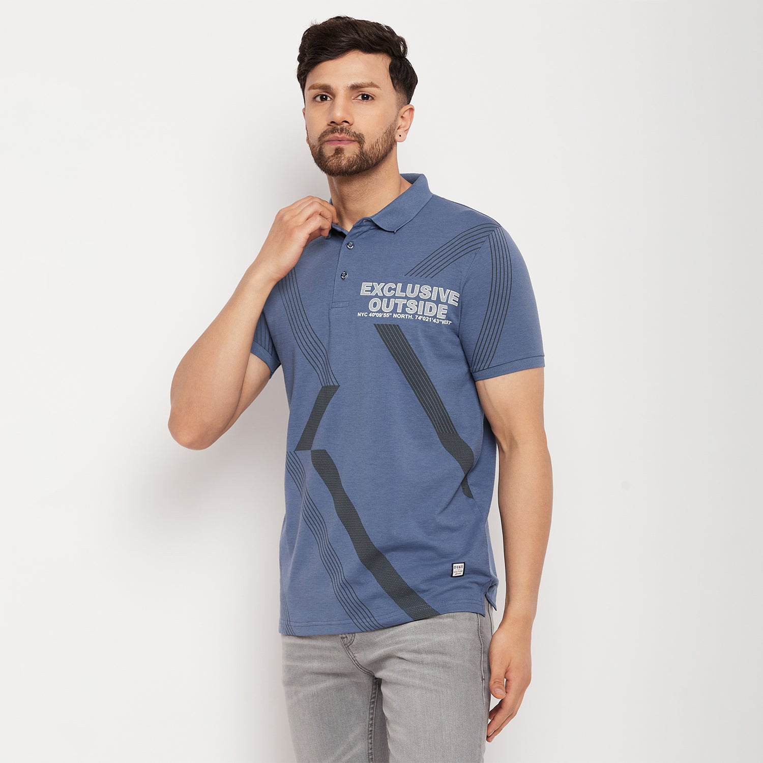 Duke Stardust Men Polo Neck Half Sleeve Cotton T-shirt (1115)