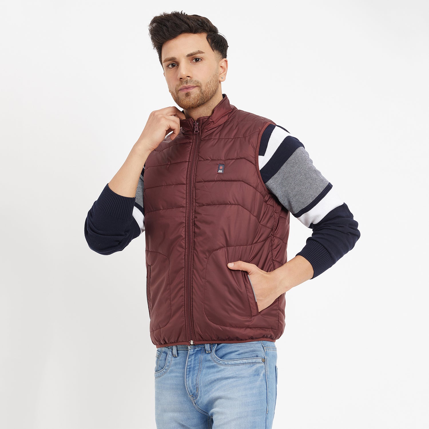 Duke Urban Men Sleeveless Reversible Jacket (SDZ1873)