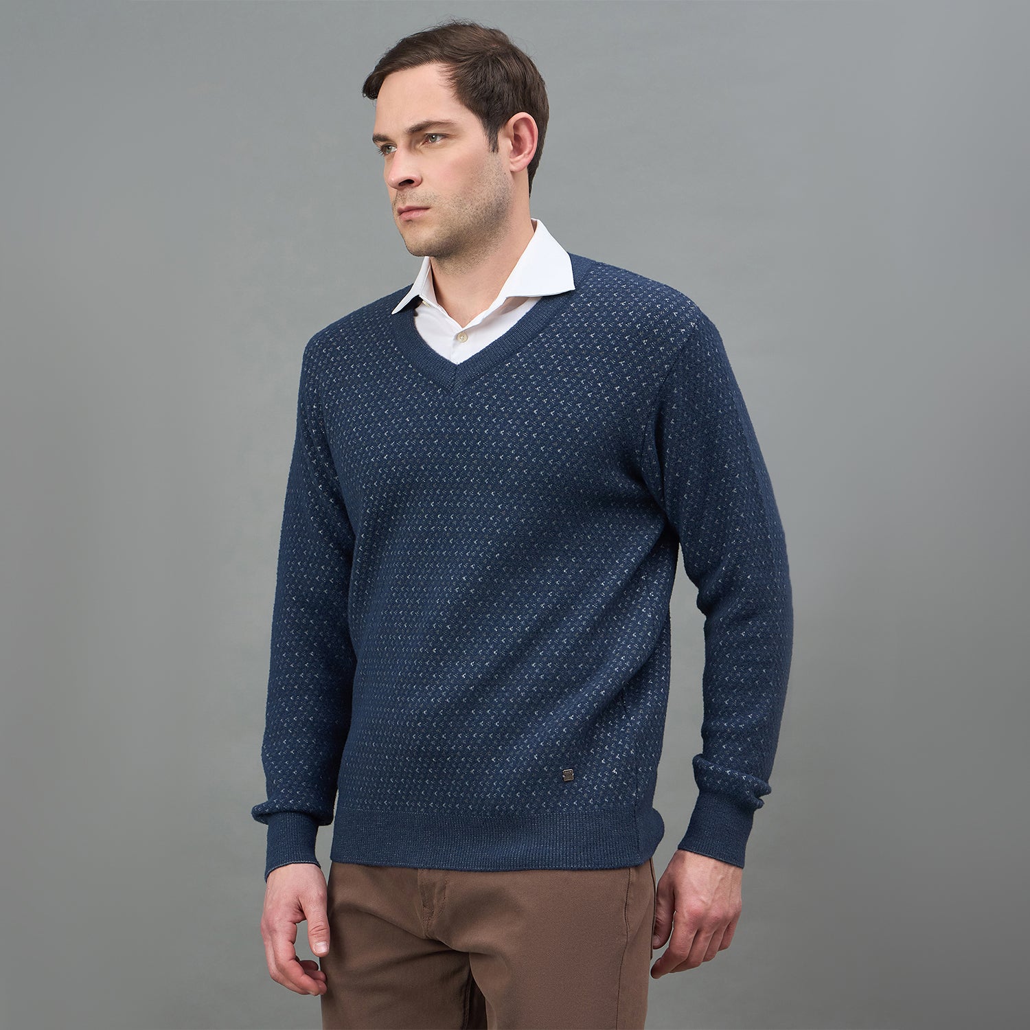 Duke Urban Men Full Sleeve V Neck Regular Sweater (SDS2403)