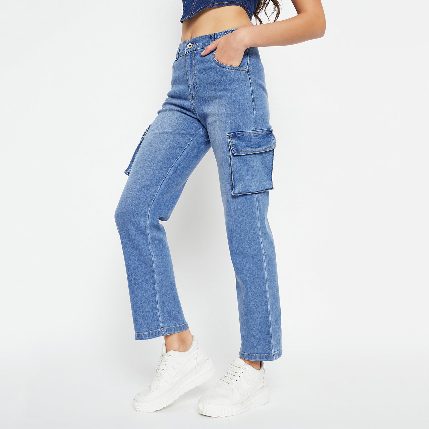 Duke Urban Women Cargo Stretchable Jeans (SDD6746)