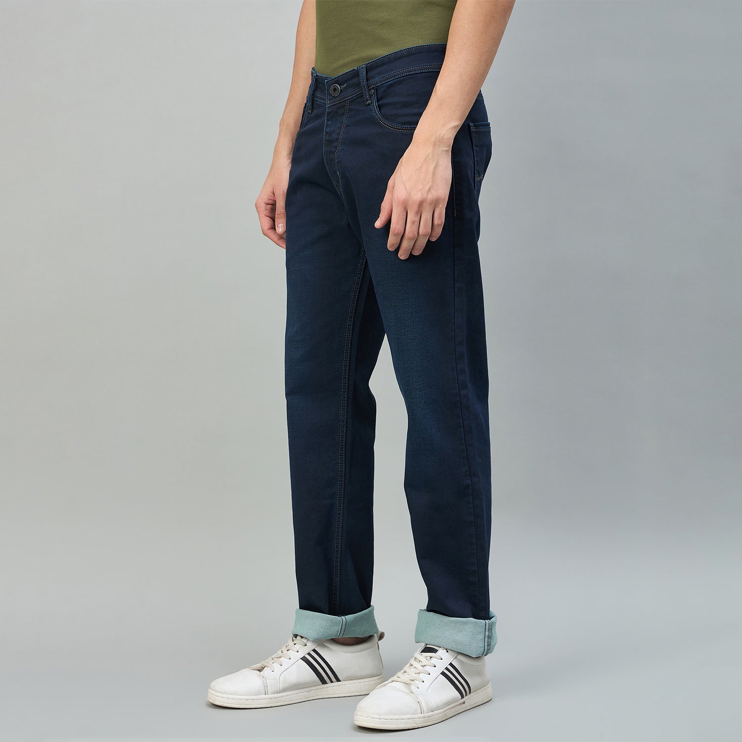 Duke Urban Men Comfort Fit Mid-Rise Light Fade Stretchable Jeans (SDD9136C)