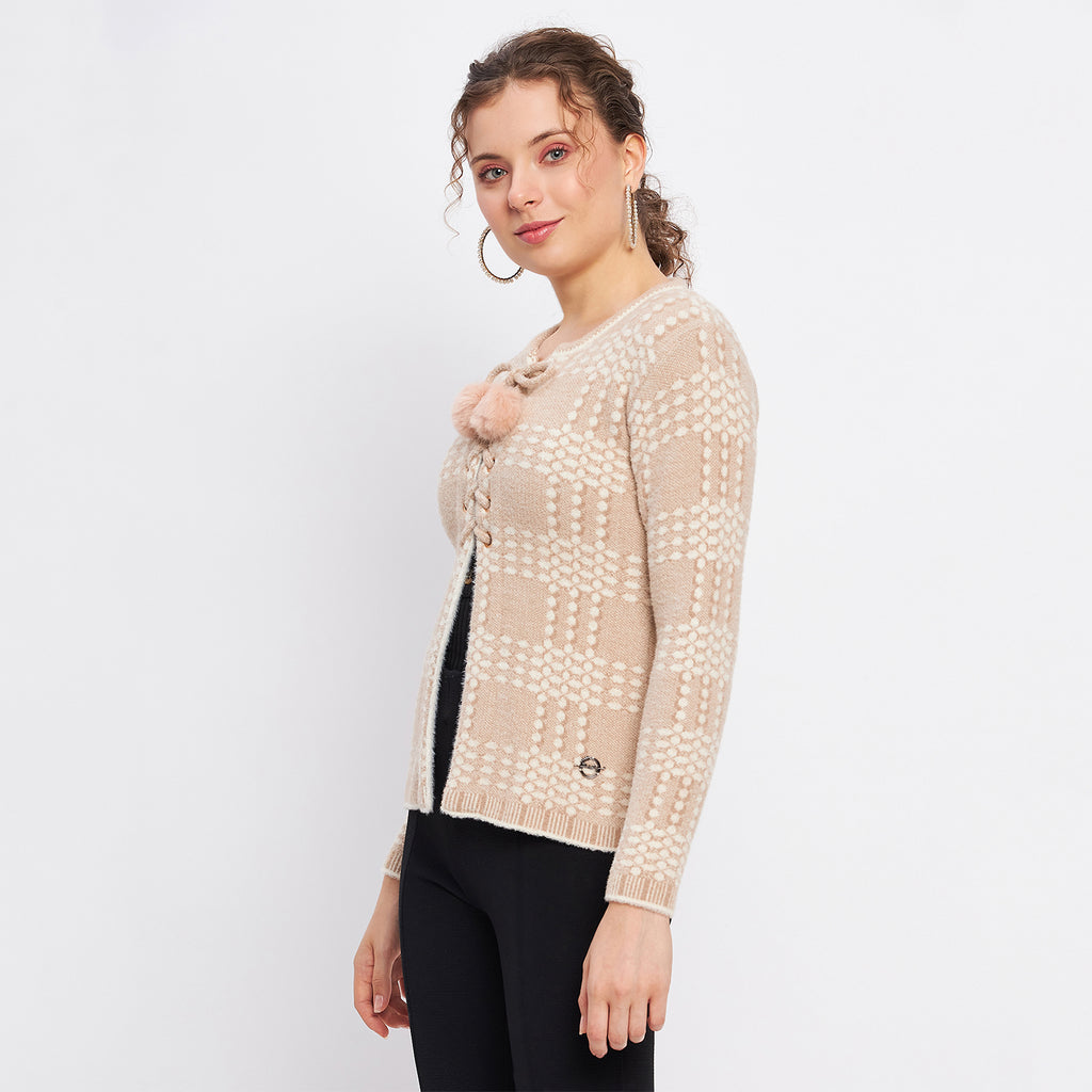 Duke Urban Women Full Sleeve Self Design Cardigan (SDS1047)