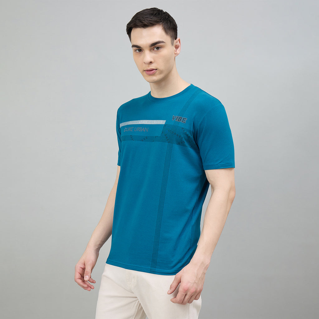 Duke Urban Men Round Neck Half Sleeve Slim T-Shirt (LF7517)