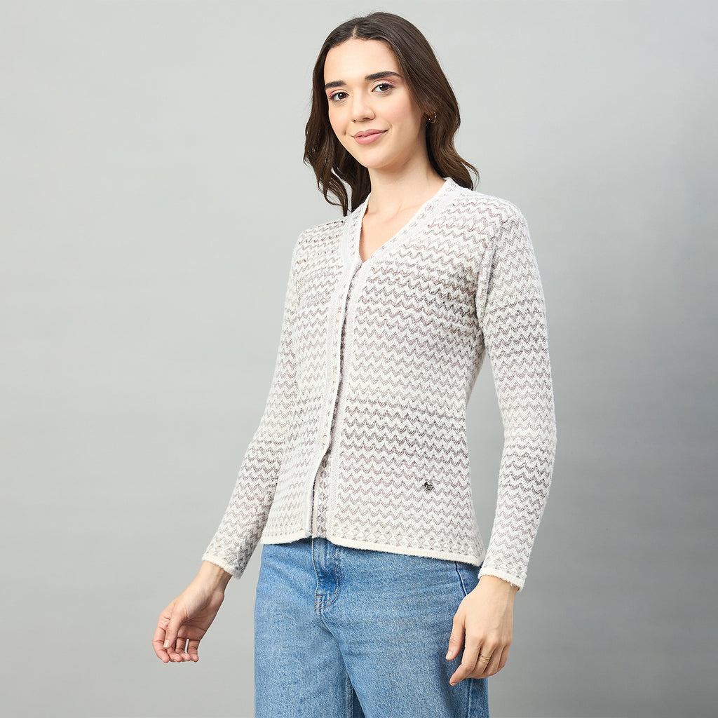 Duke Urban Women Full Sleeve V Neck Regular Sweater (SDS1425)