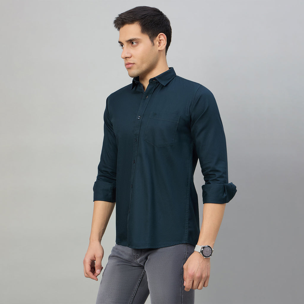 Duke Men Slim Fit Full Sleeve Short Style Cotton Shirt (SDO8PLTC)