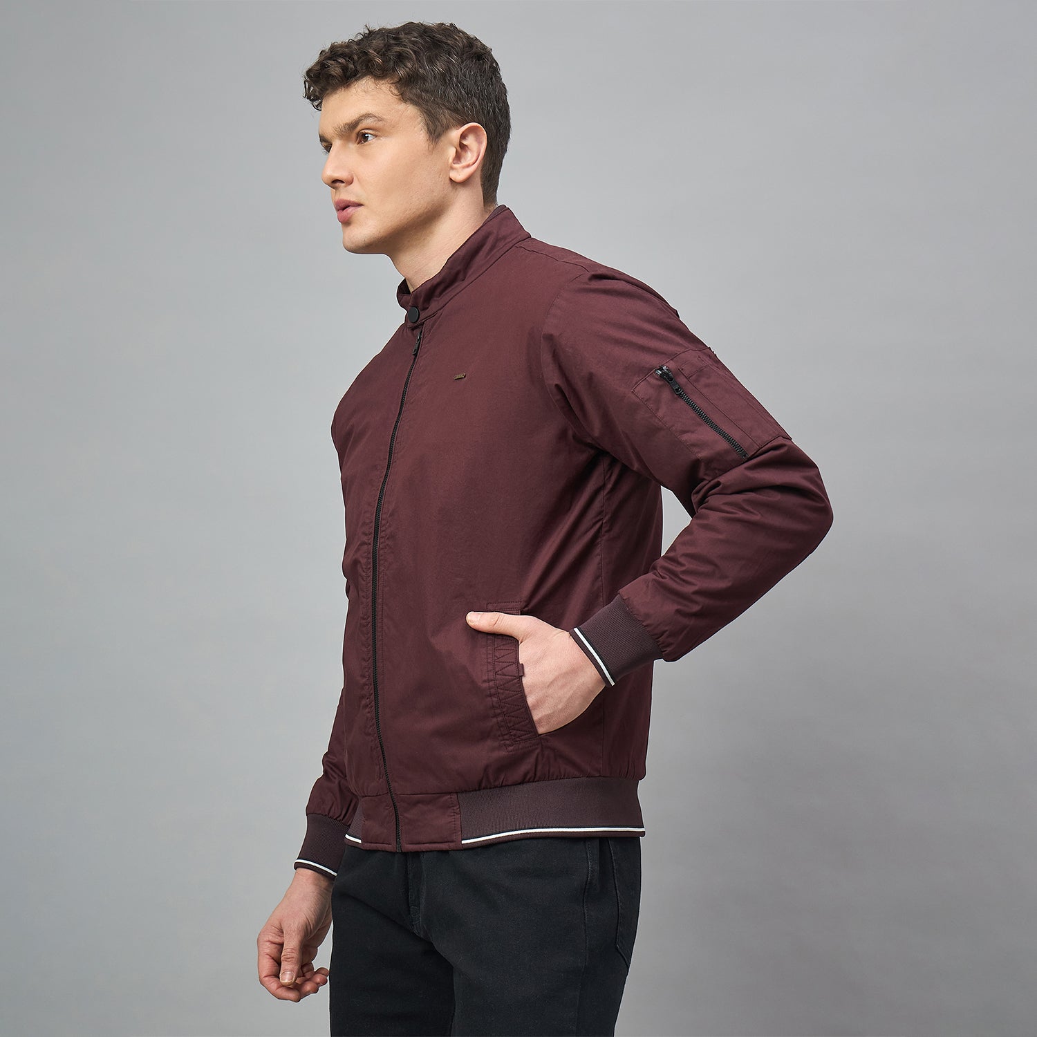 Duke Urban Men Full Sleeve Slim fit Bomber Jacket (SDZ3154)