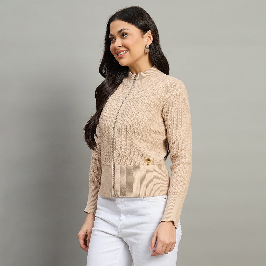 Duke Urban Women Full Sleeve Front Open Regular Cardigan (SDS1393)