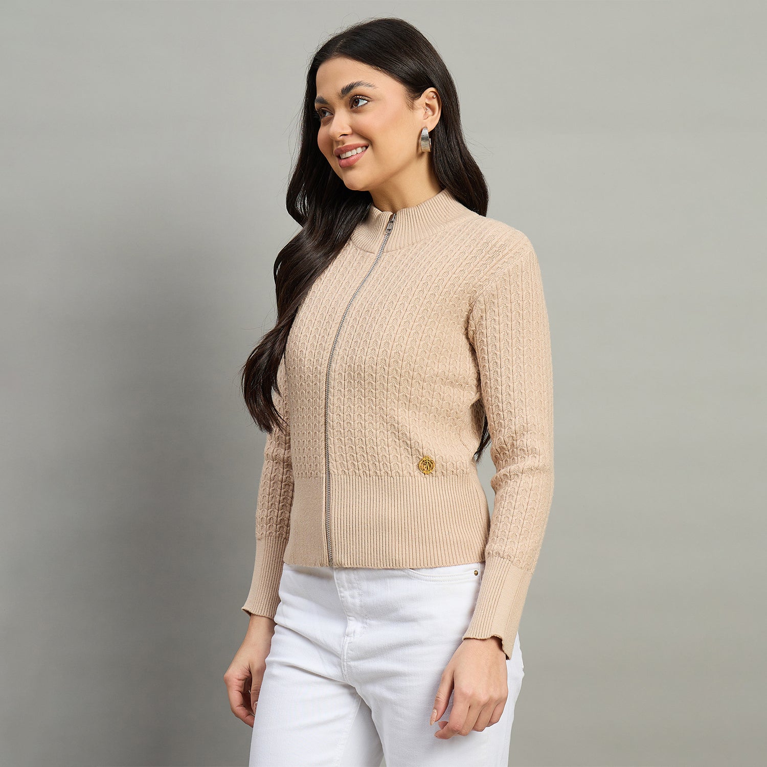 Duke Urban Women Full Sleeve Front Open Regular Cardigan (SDS1393)