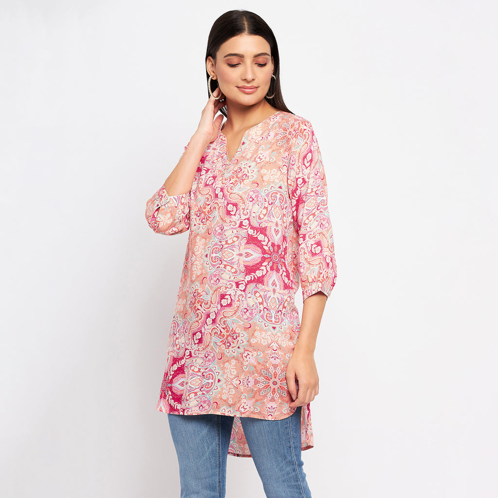 Duke Stardust Women 3/4 Sleeve Printed Tunic (SDX4115)