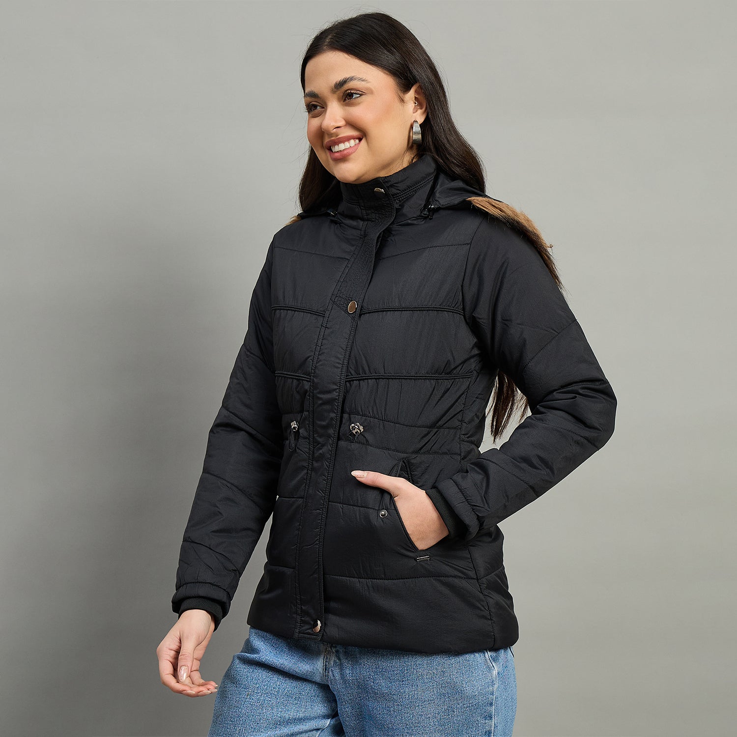 Duke Urban Women Short Style Full Sleeve Hooded Jacket (SDZ4115)