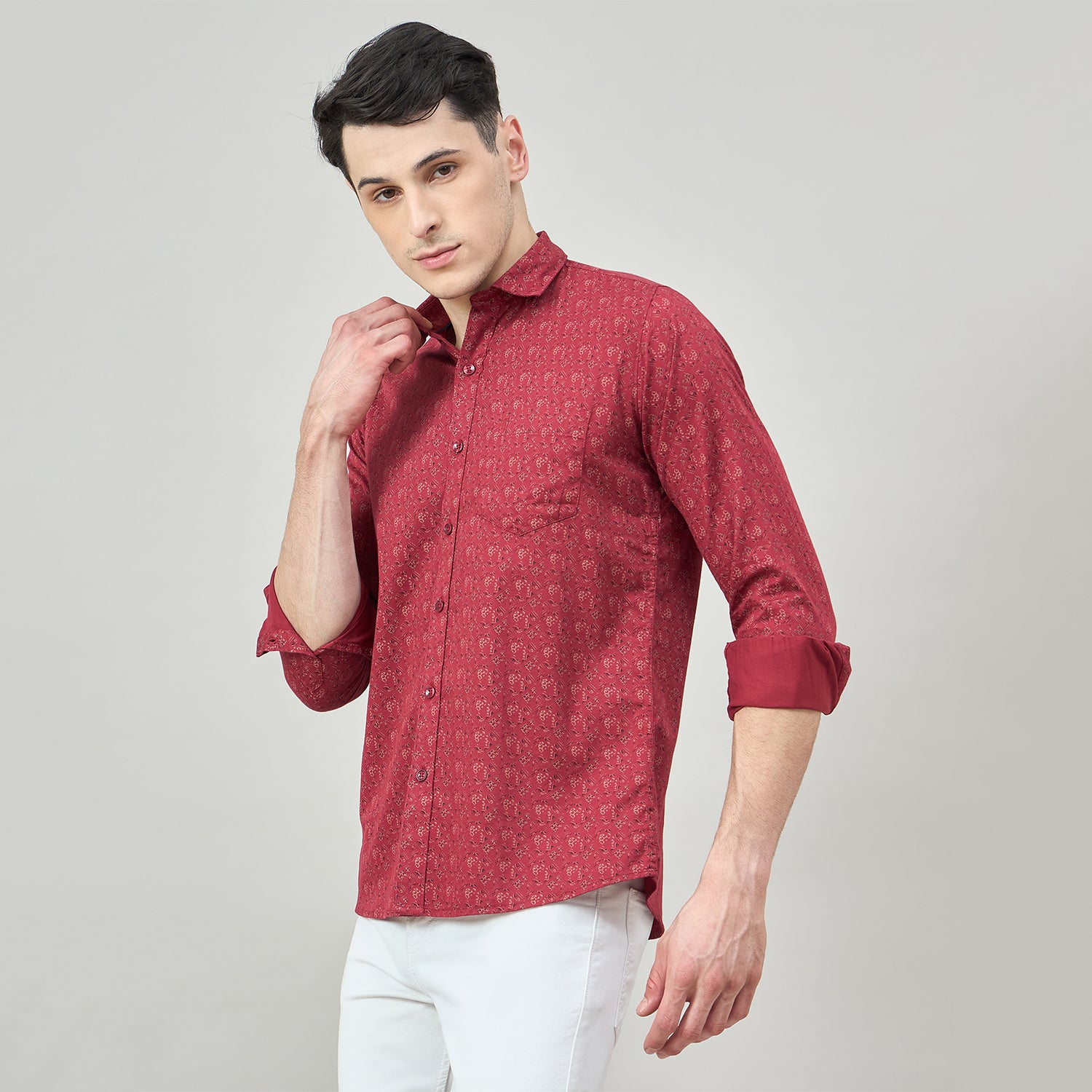 Duke Urban Men Full Sleeve Cotton Shirt (SDO8PRAY)