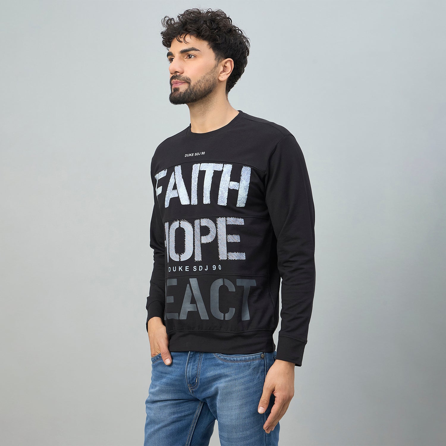 Duke Urban Men Round Neck Regular Sweatshirt (LF3948S)