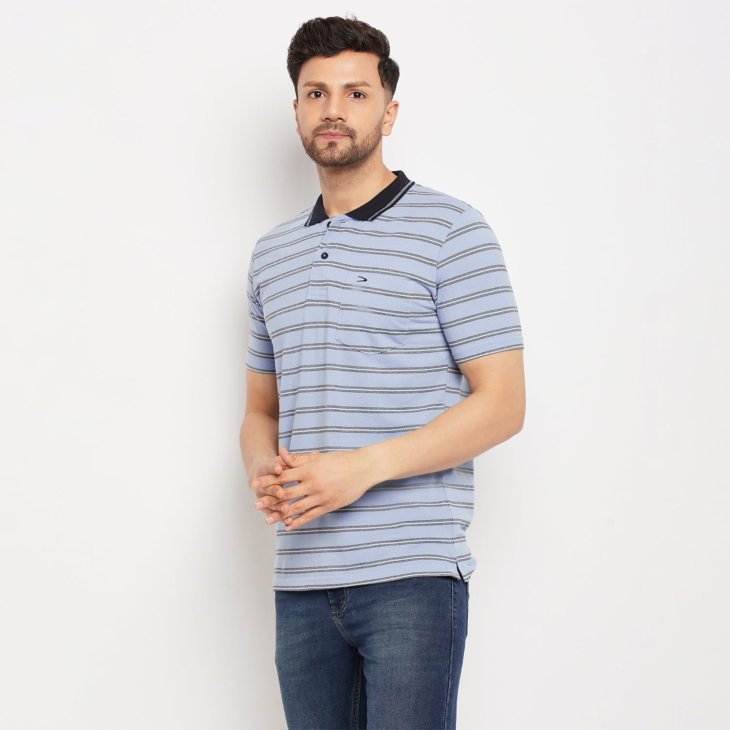 Duke Stardust Men Half Sleeve Polo Neck Cotton T-shirt (1112)