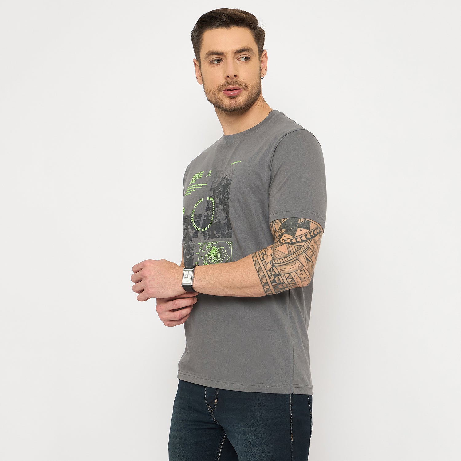 Duke Urban Men Half Sleeve Cotton Tshirt (LF7494)