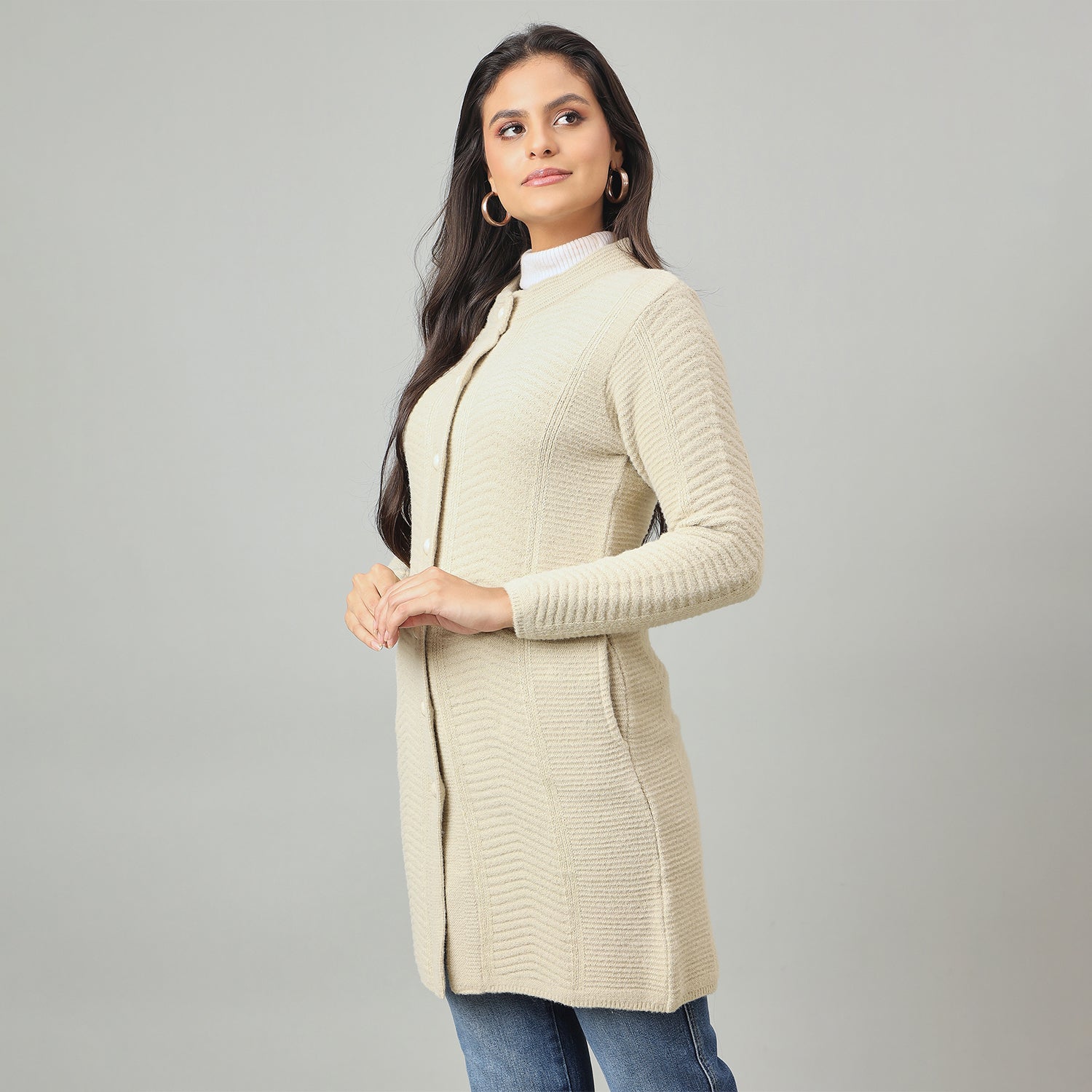 Duke Urban Women Long Coat Regular Sweater (SDS1301)