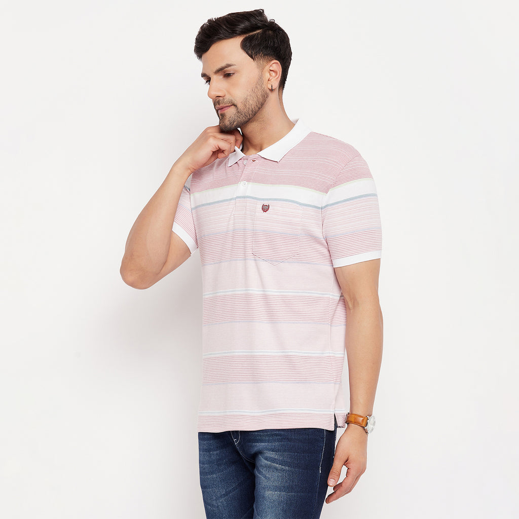 Duke Stardust Men Half Sleeve Polo Neck Cotton T-shirt (LF7016)