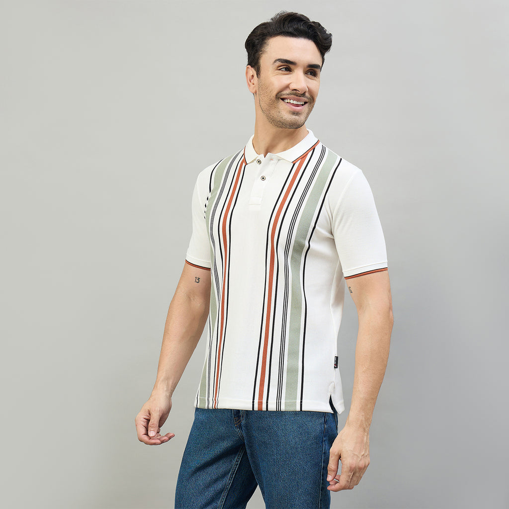 Duke Urban Men Half Sleeve Cotton Smart Fit Casual T-shirt (LF7966)