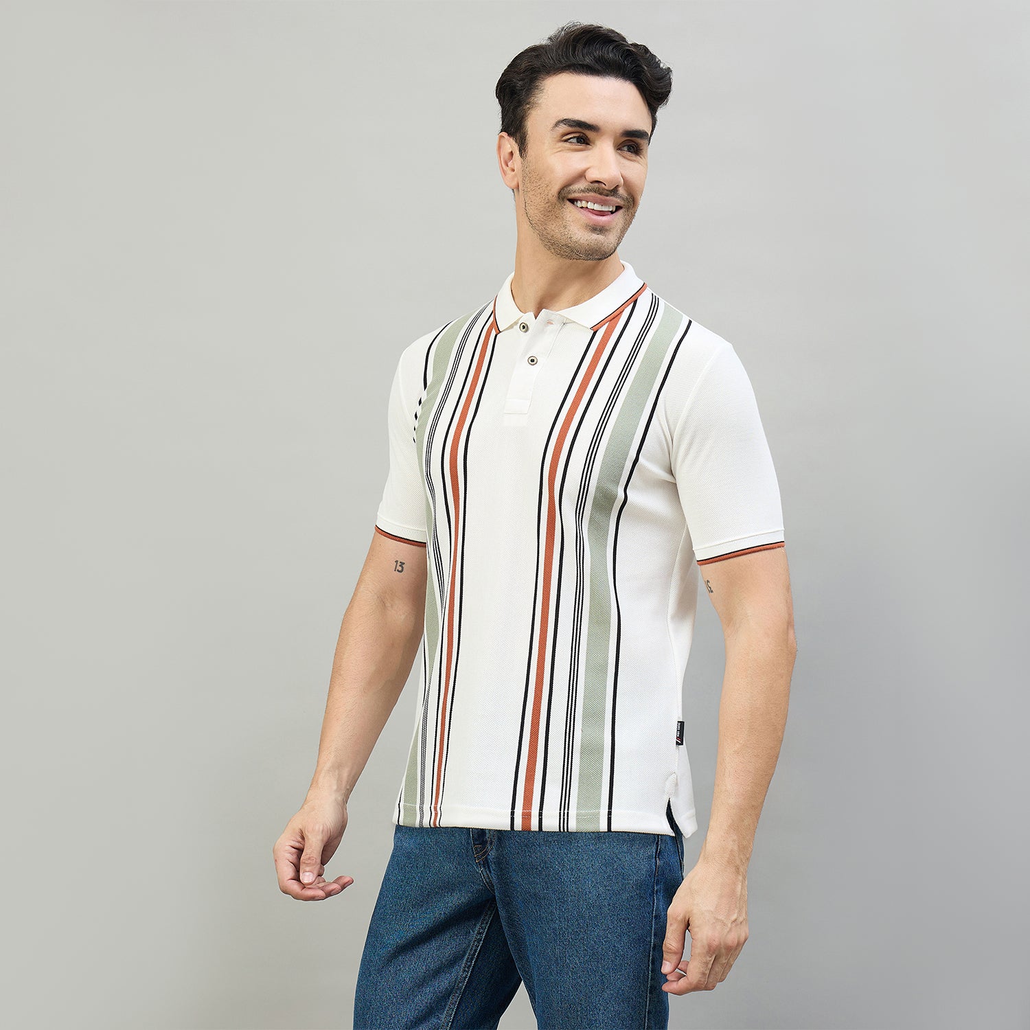 Duke Urban Men Half Sleeve Cotton Smart Fit Casual T-shirt (LF7966)
