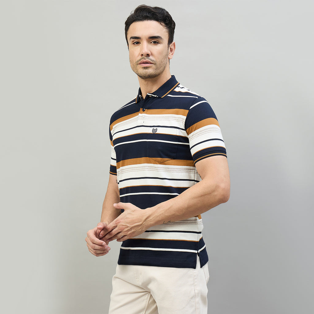 Duke Urban Men Half Sleeve Cotton Smart Fit Casual T-shirt (LF7968)