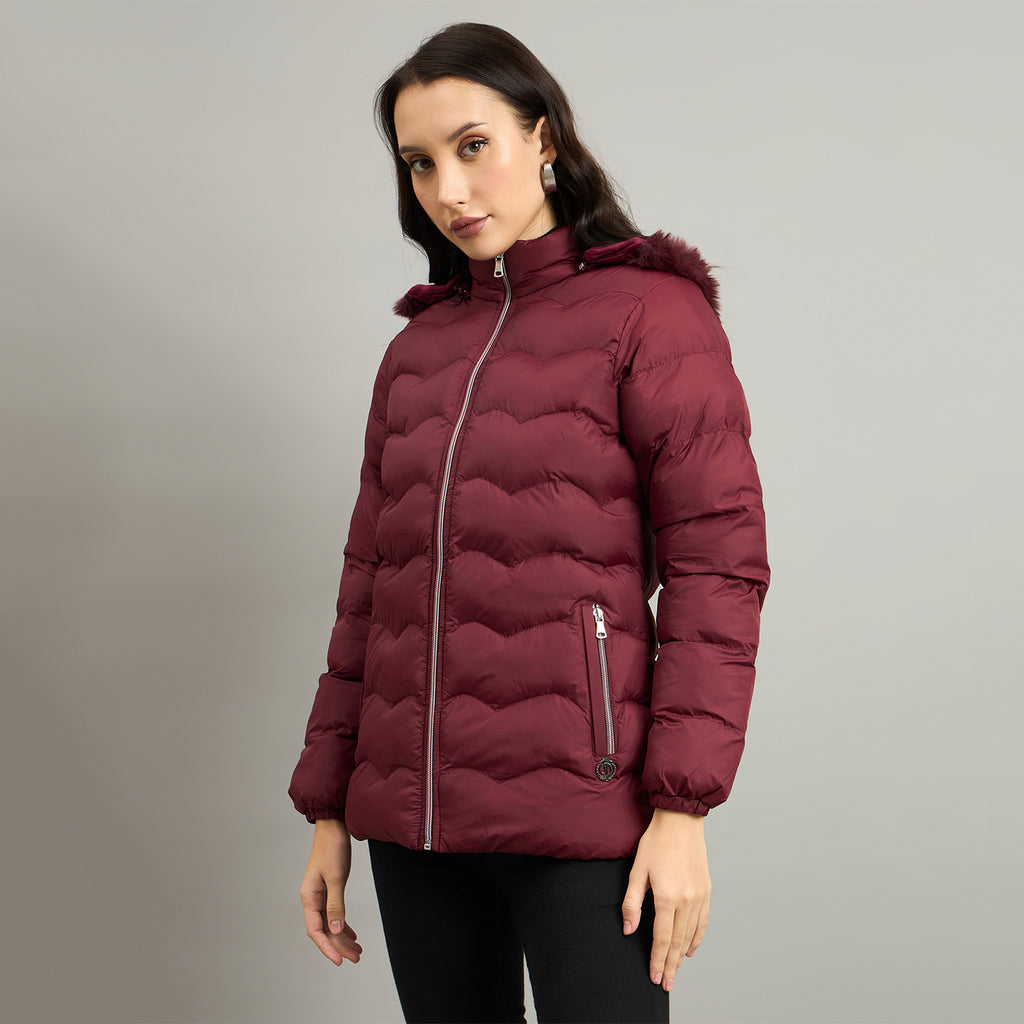 Duke Women Short Style Hooded Bomber Jacket (SDZ4114)