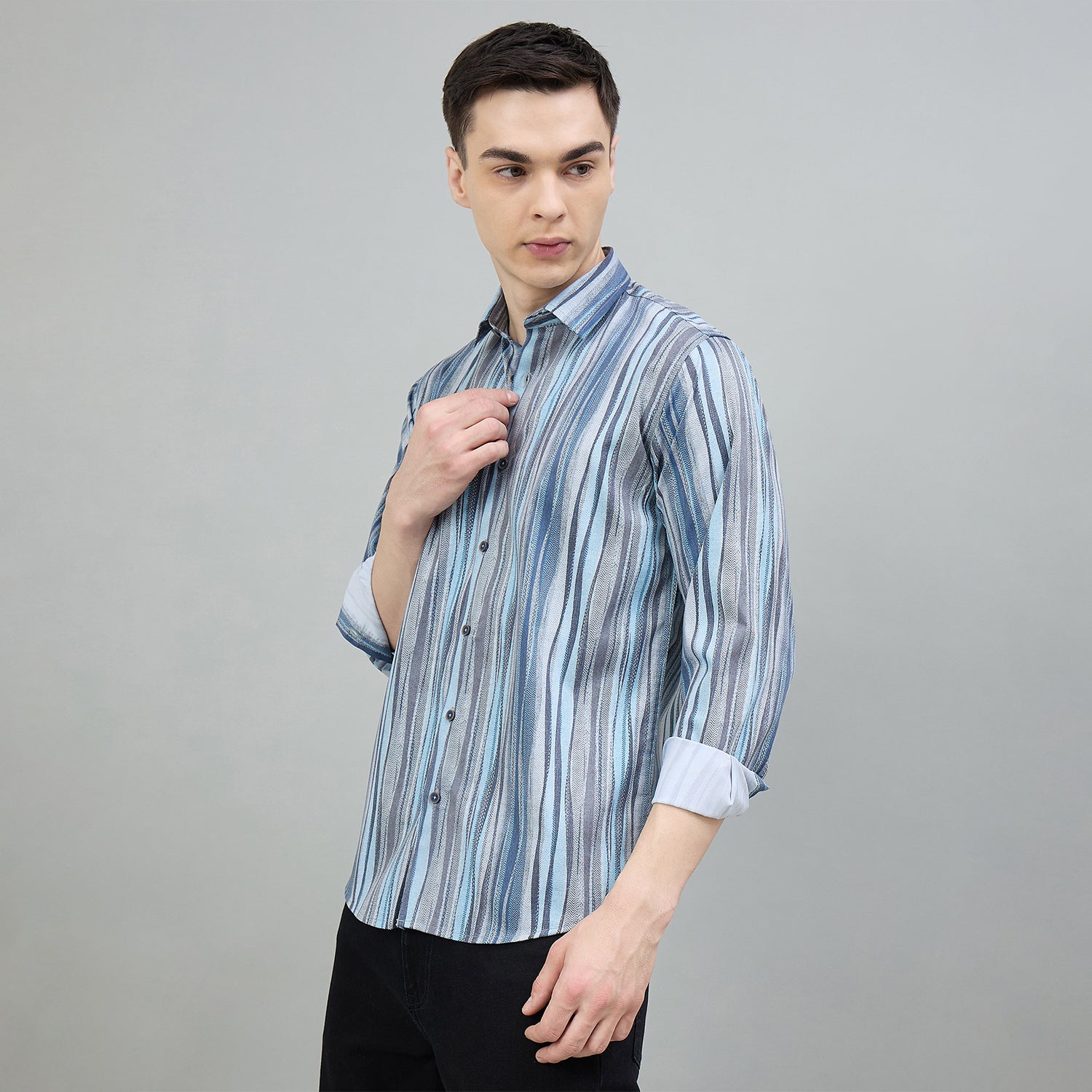 Duke Urban Men Printed Full Sleeve Spread Collar Regular Shirt (SDO9PRK)