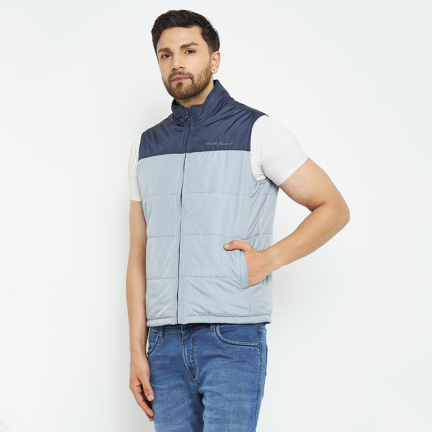 Duke Urban Men Sleeveless Reversible Jacket (SDZ3056)