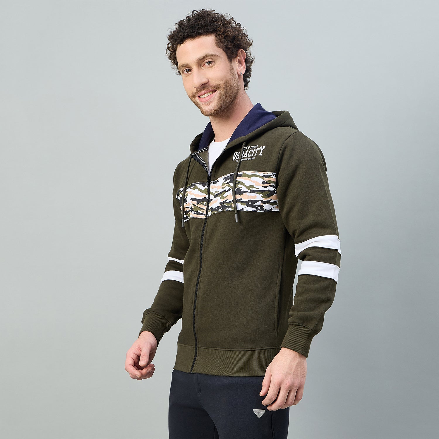 Duke Urban Men Full Zip Regular Sweathirt (LF6447)