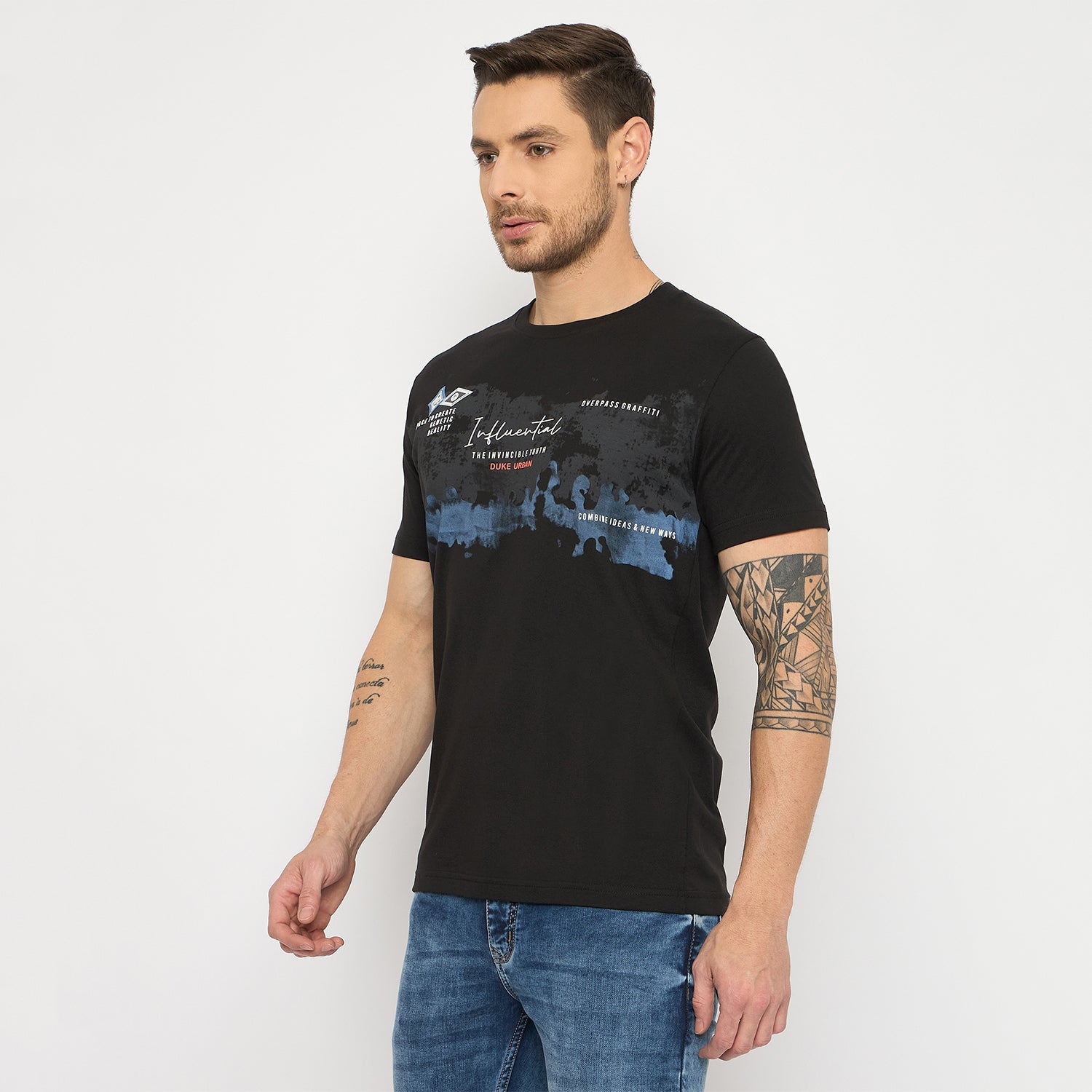 Duke Urban Men Half Sleeve Cotton Tshirt (LF7420)