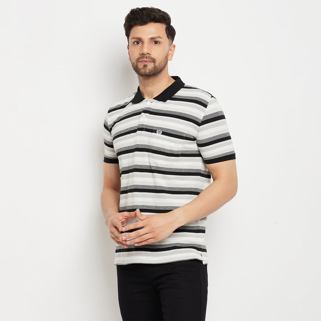 Duke Stardust Men Half Sleeve Polo Neck Cotton T-shirt (LF5846)