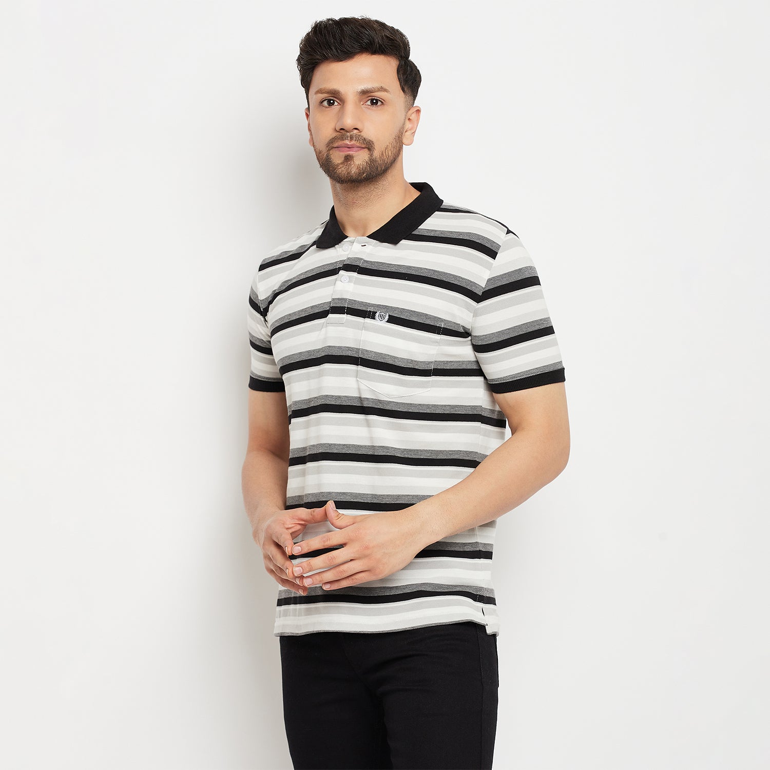 Duke Stardust Men Half Sleeve Polo Neck Cotton T-shirt (LF5846)