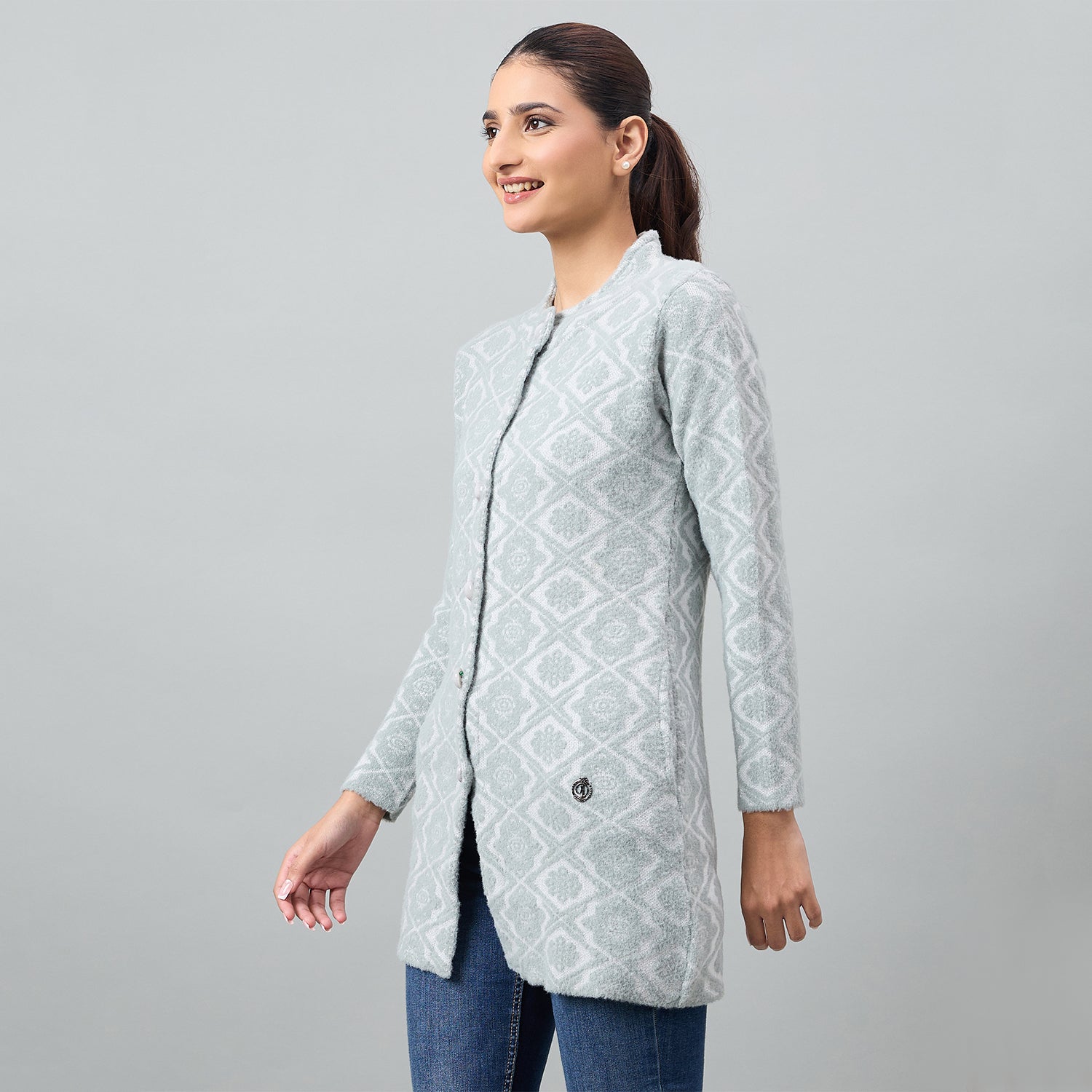 Duke Urban Women Full Sleeve Front Open Regular Cardigan (SDS1368)