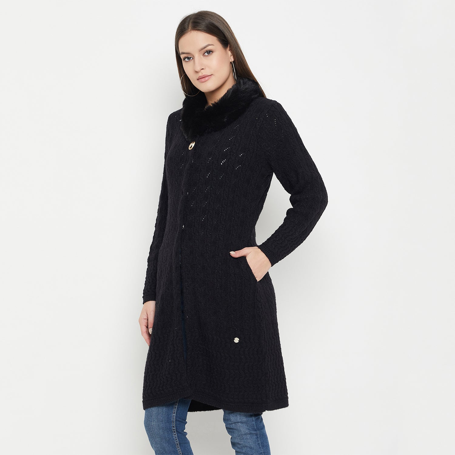 Duke Urban Women Full Sleeve Long Cardigan (SDS1201)