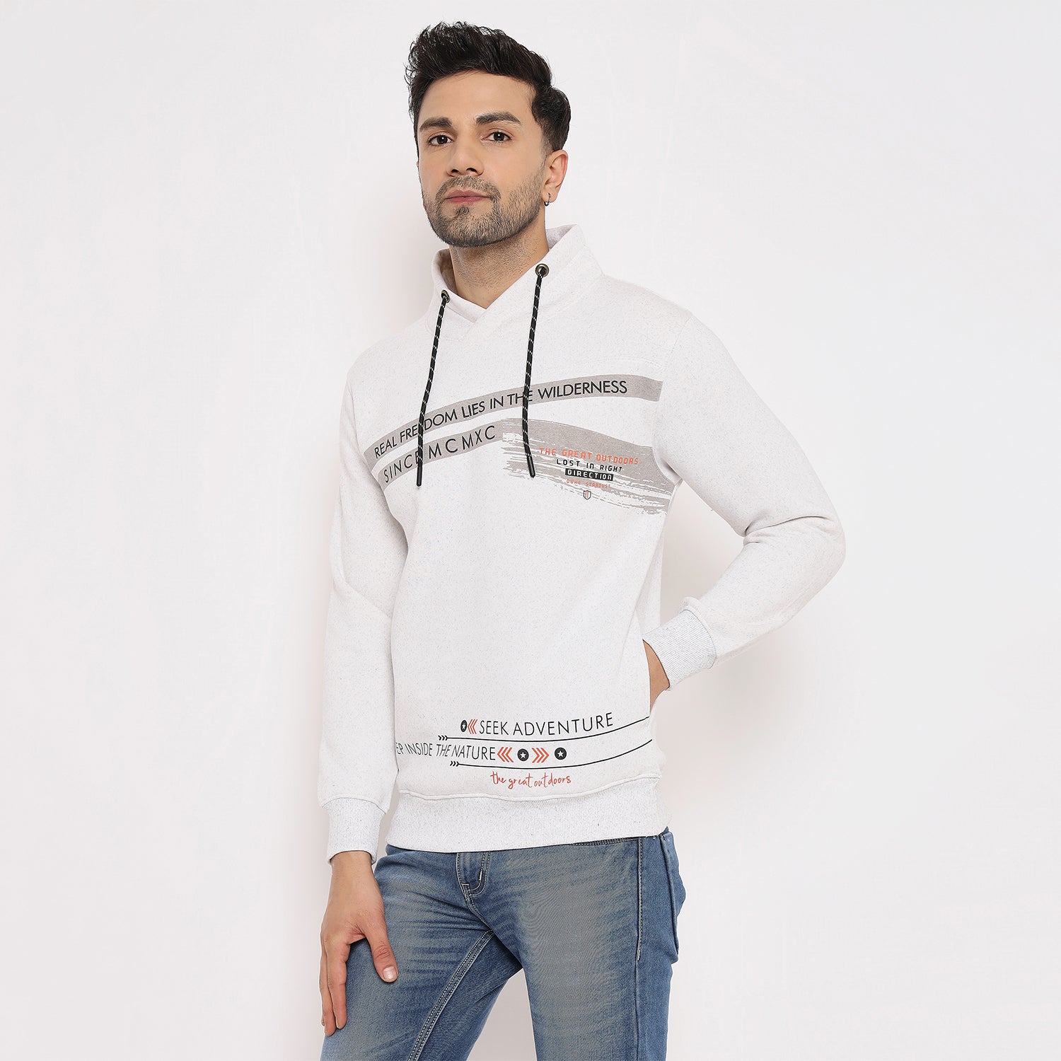 Duke Urban Men Cowl Neck Sweatshirt (LF6279)