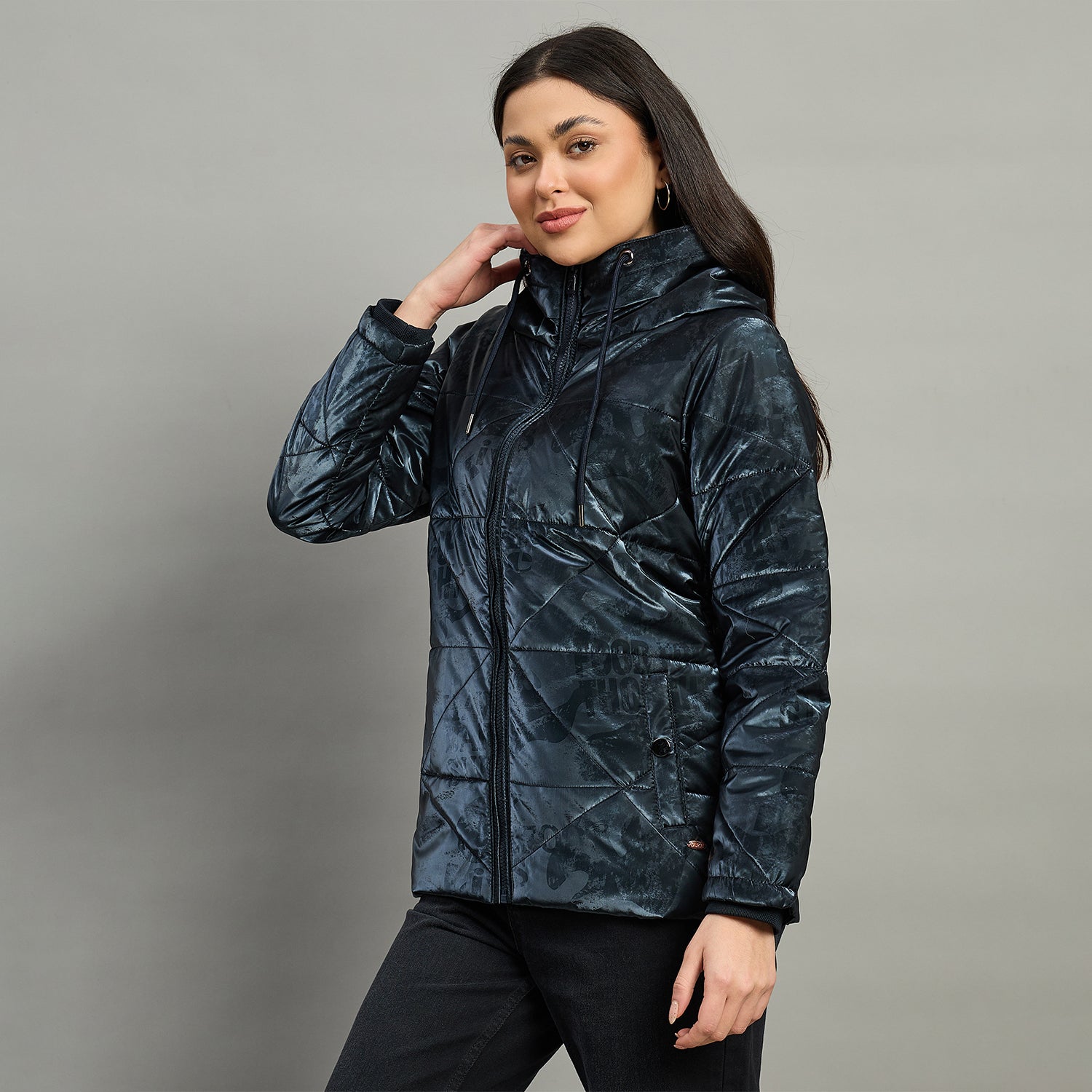 Duke Urban Women Short Style Hooded Bomber Jacket (SDZ4169)