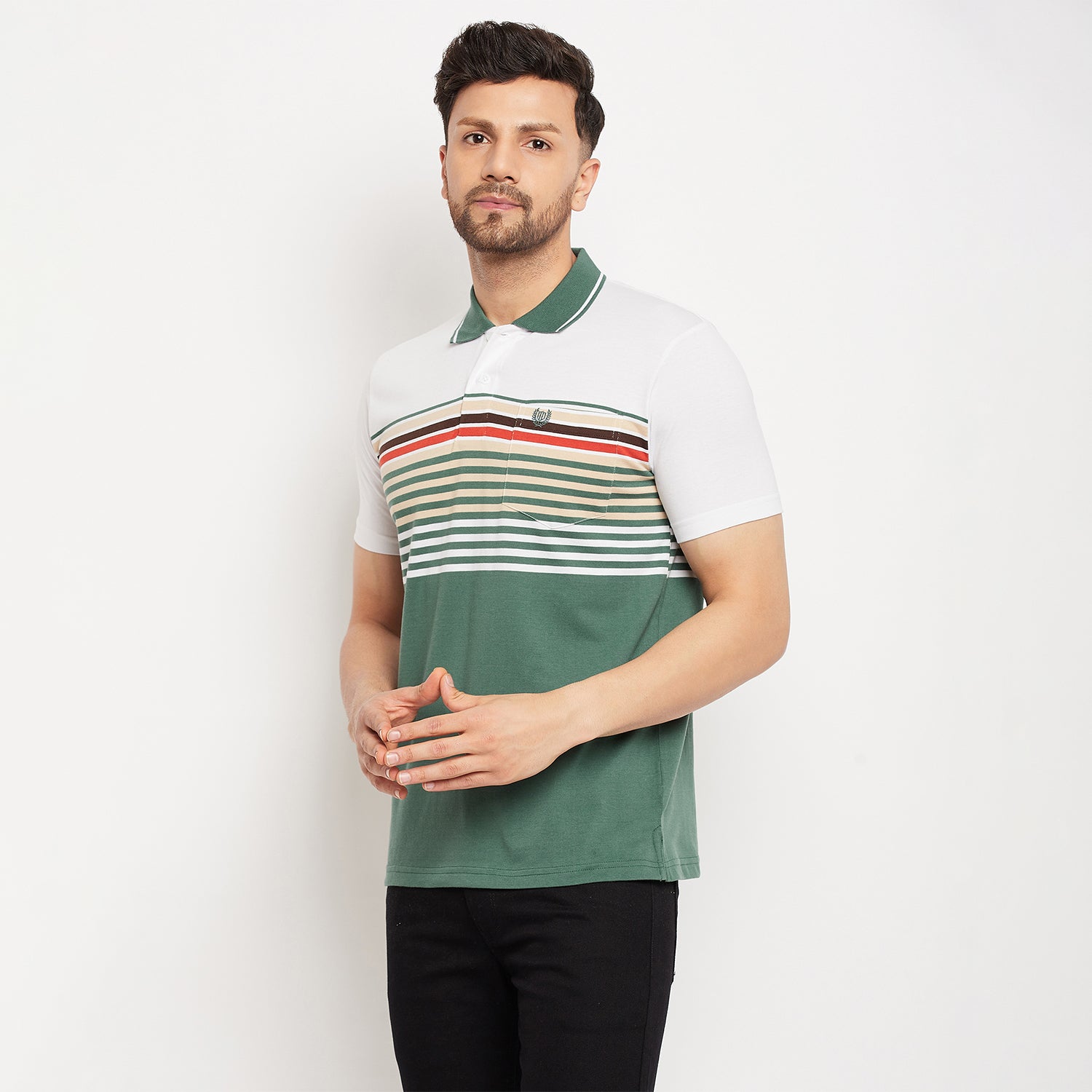Duke Stardust Men Half Sleeve Polo Neck Cotton T-shirt (LF5885)