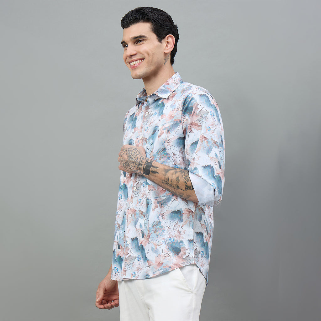 Duke Urban Men Floral Print Full Sleeve Regular Shirt (SDO9PRH)