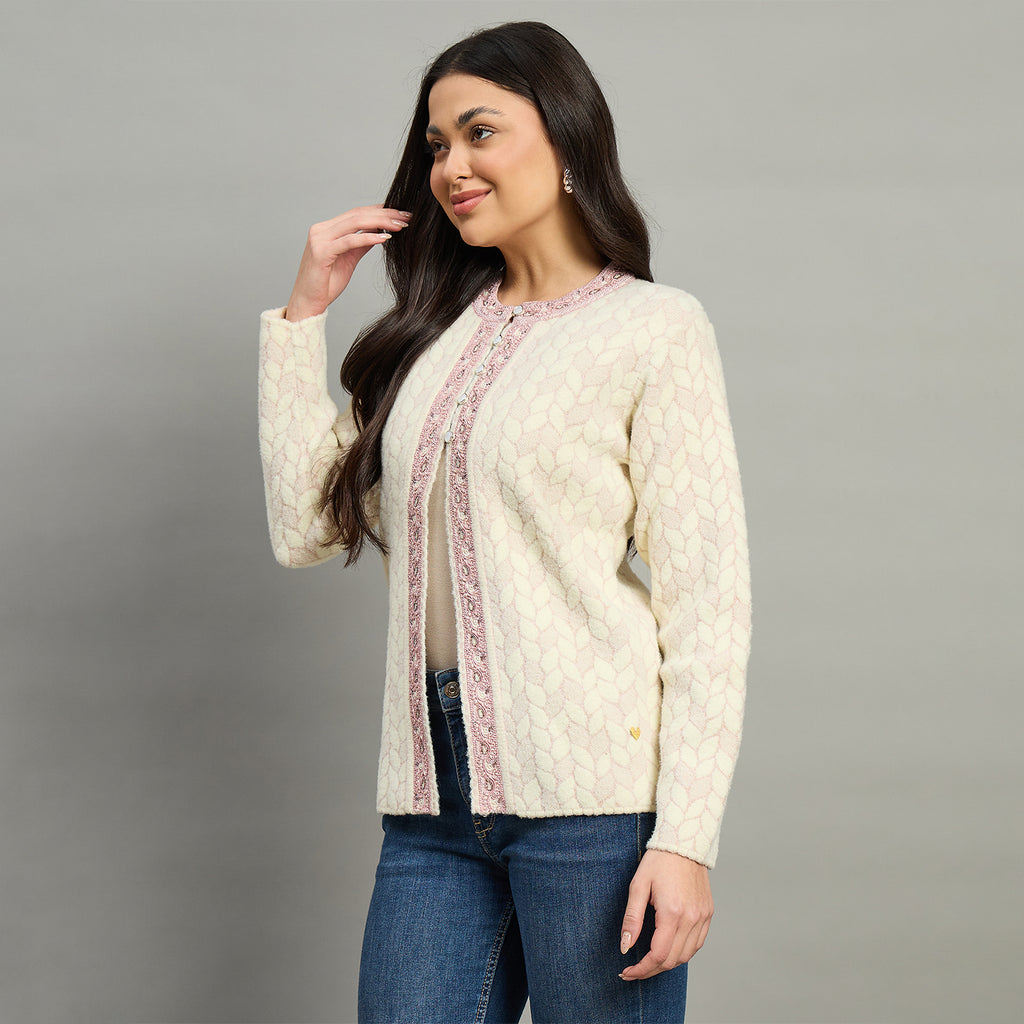 Duke Urban Women Full Sleeve Front Open Regular Fit Sweater (SDS1274)
