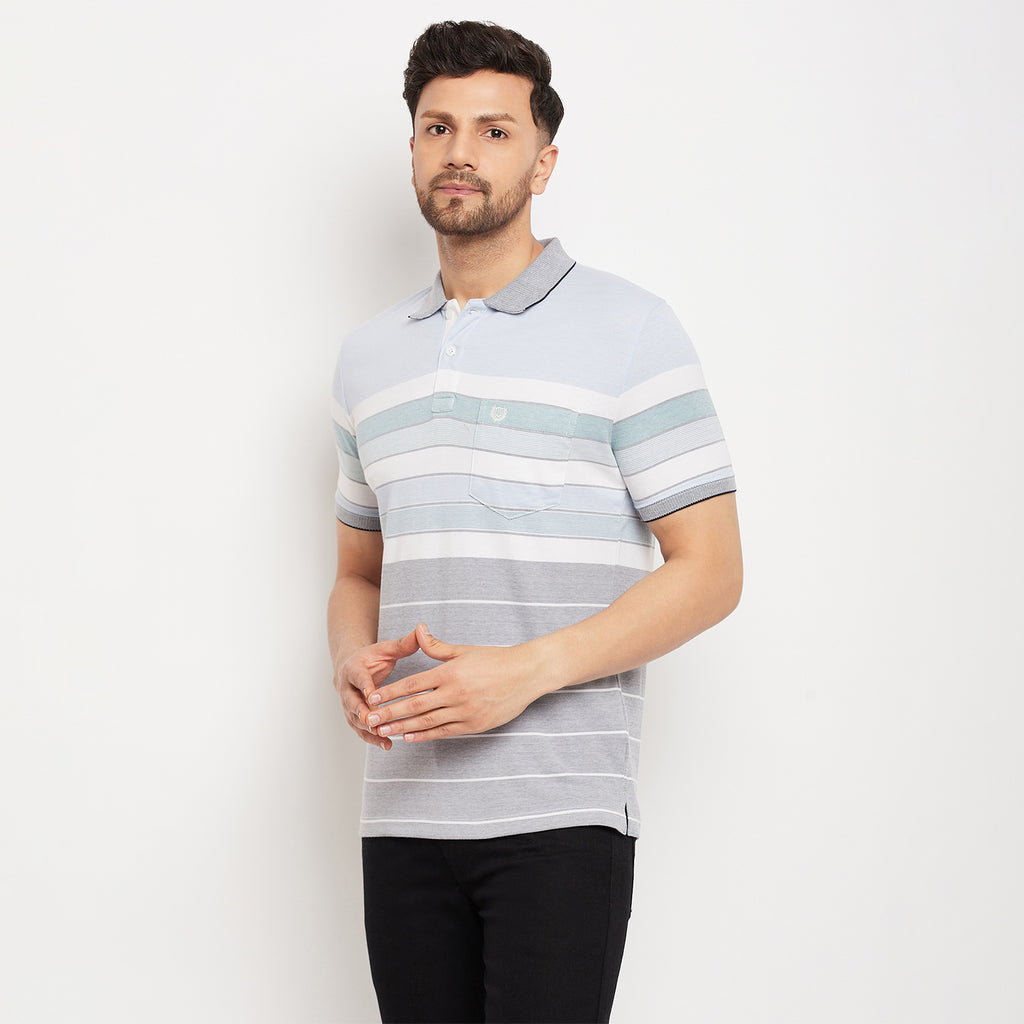 Duke Stardust Men Half Sleeve Polo Neck Cotton T-shirt (LF7017)