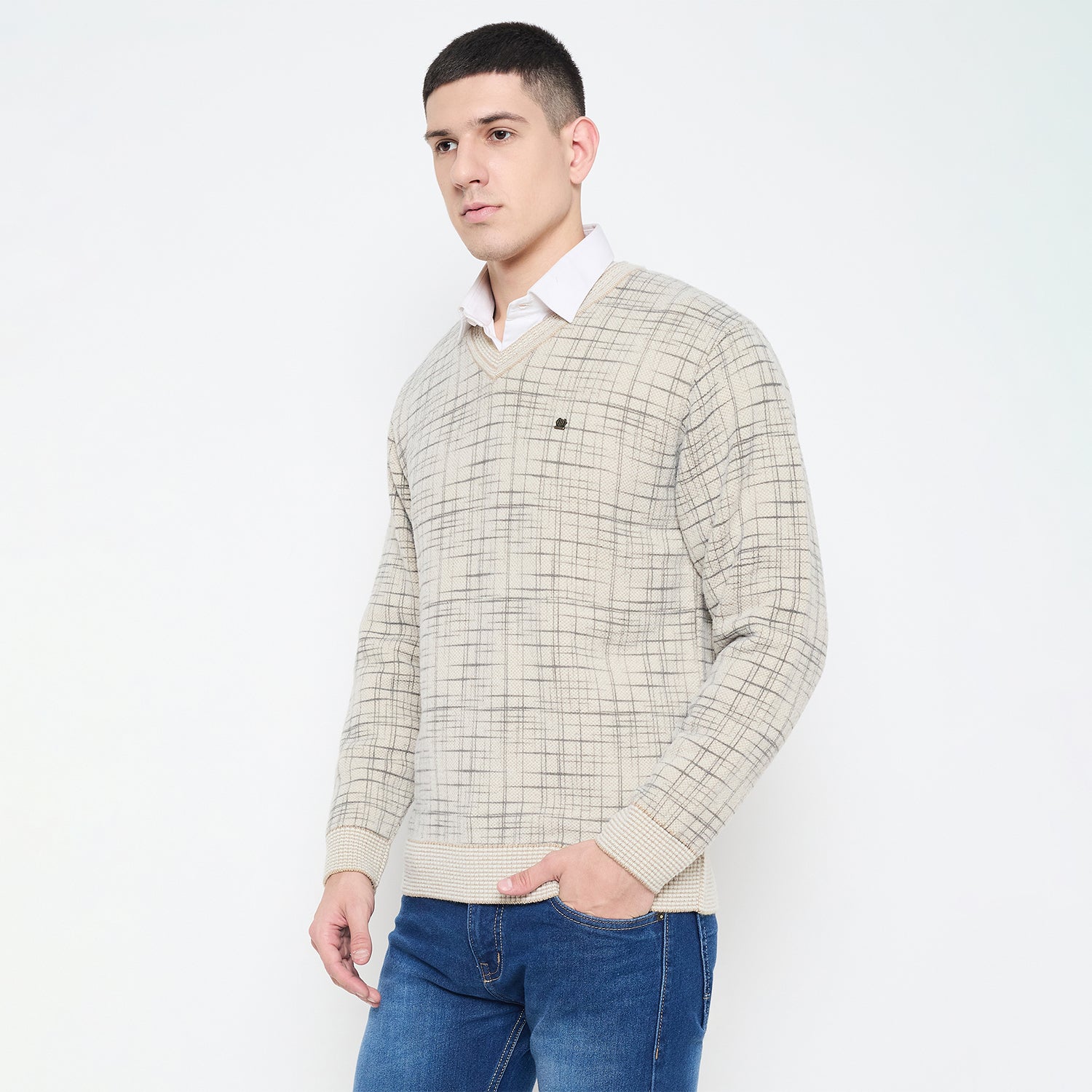 Duke Urban Men Full Sleeve V Neck Sweater (SDS2233)