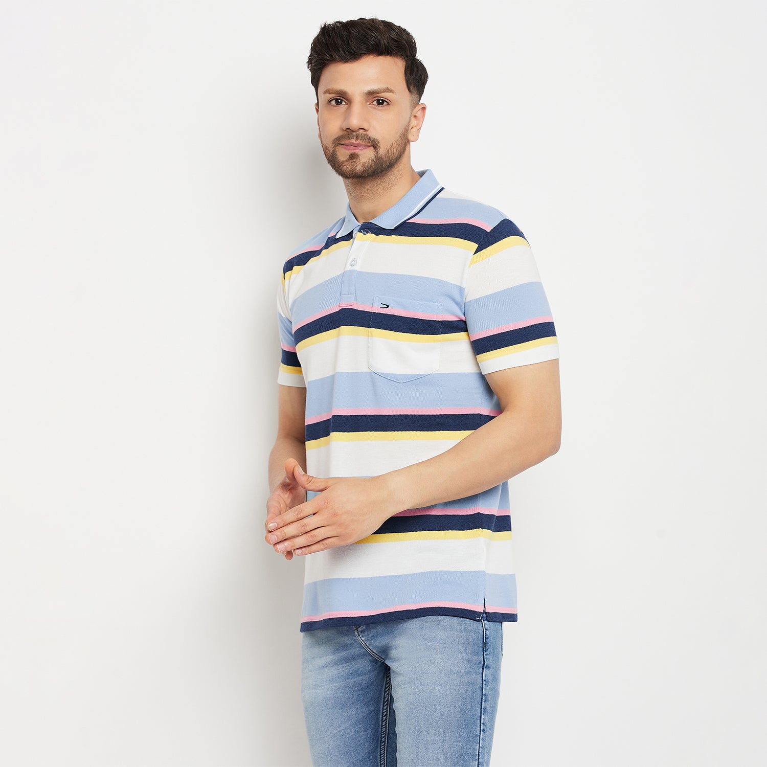 Duke Stardust Men Half Sleeve Polo Neck Cotton T-shirt (1069)