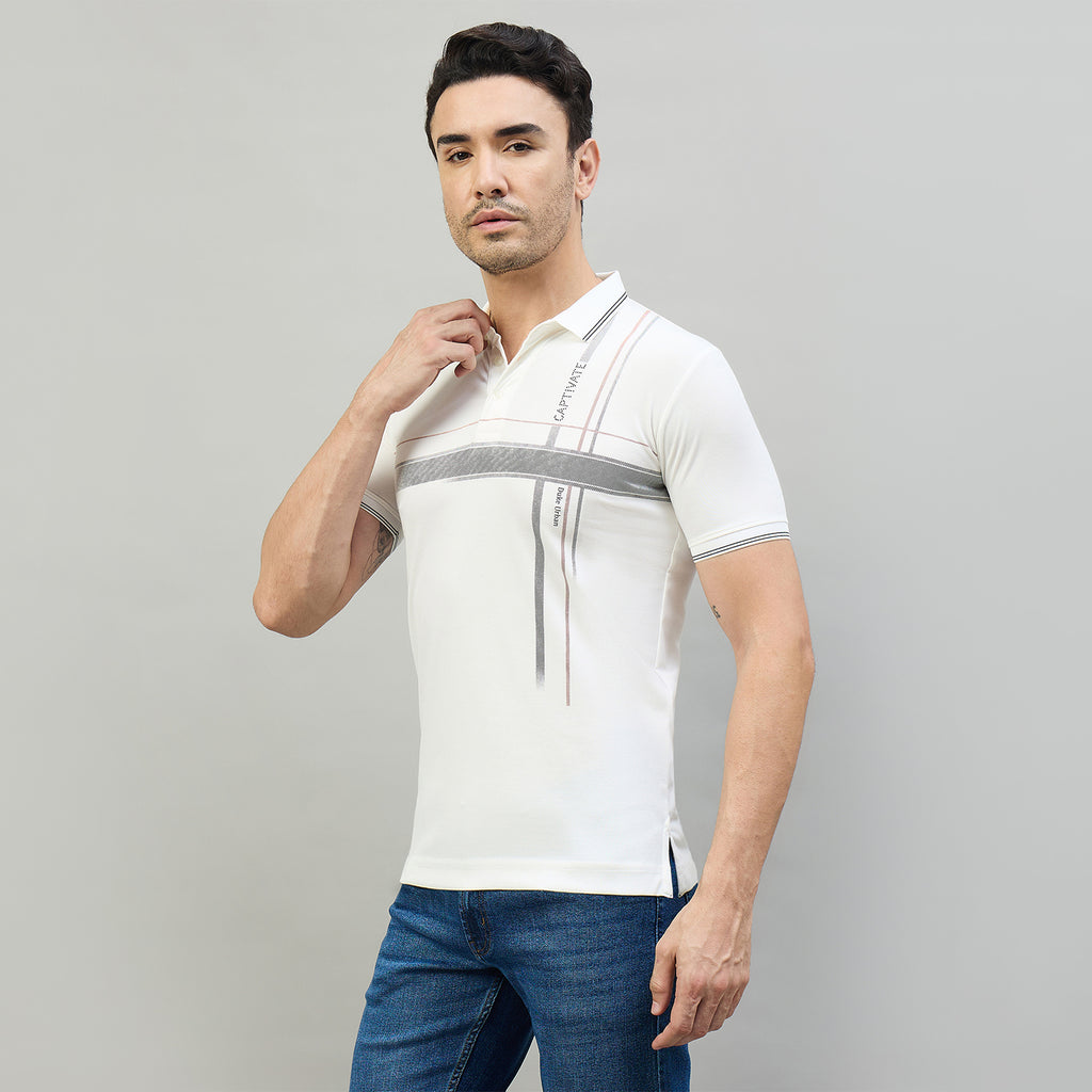 Duke Urban Men Half Sleeve Cotton Smart Fit Casual T-shirt (LF7932)
