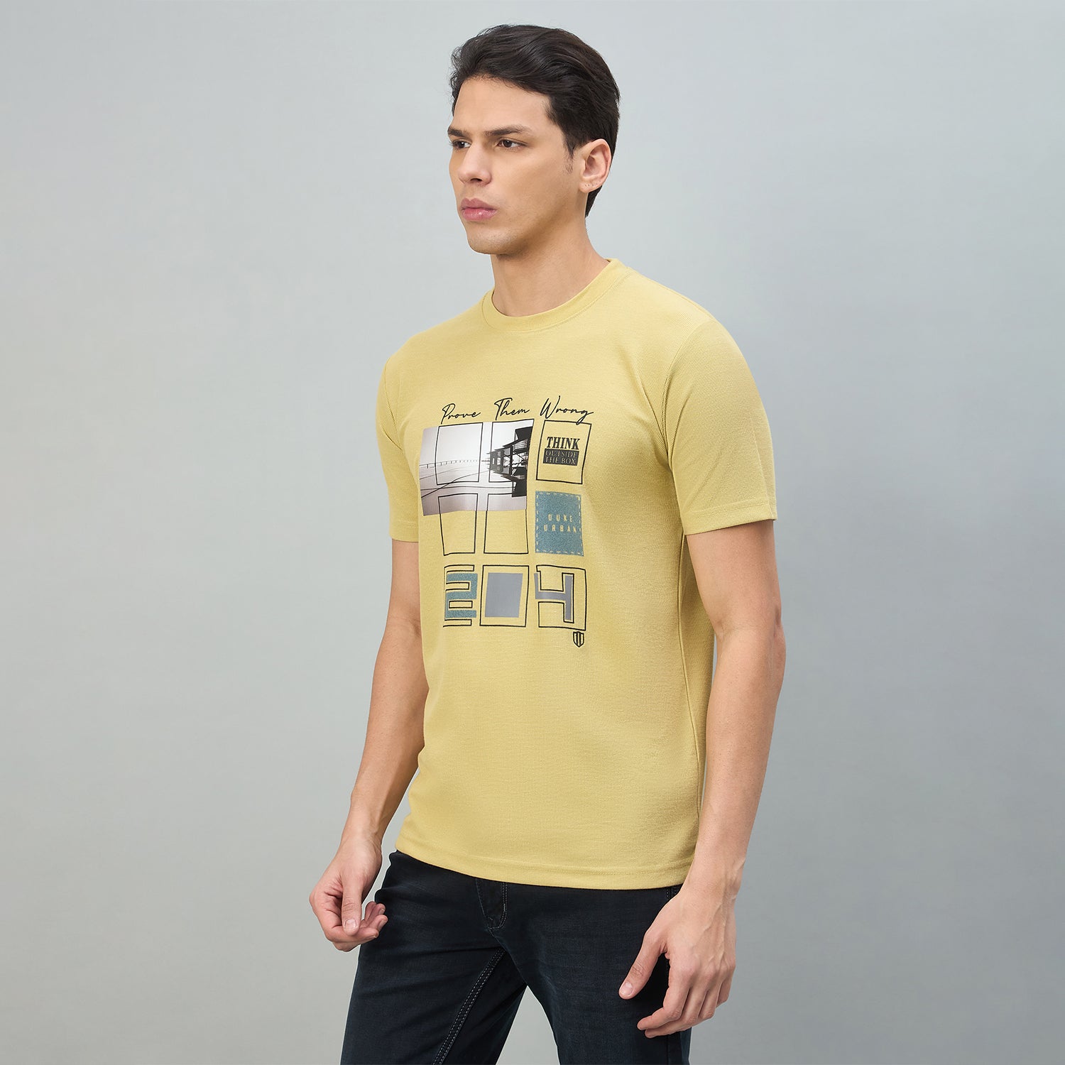 Duke Urban Men Graphic Print Half Sleeve Round Neck Casual Tshirt (LF7501)