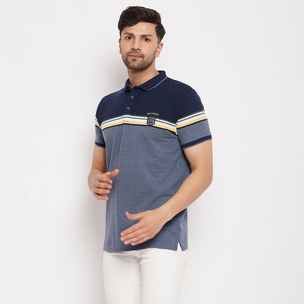 Duke Stardust Men Polo Neck Half Sleeve Cotton T-shirt (LF7020)