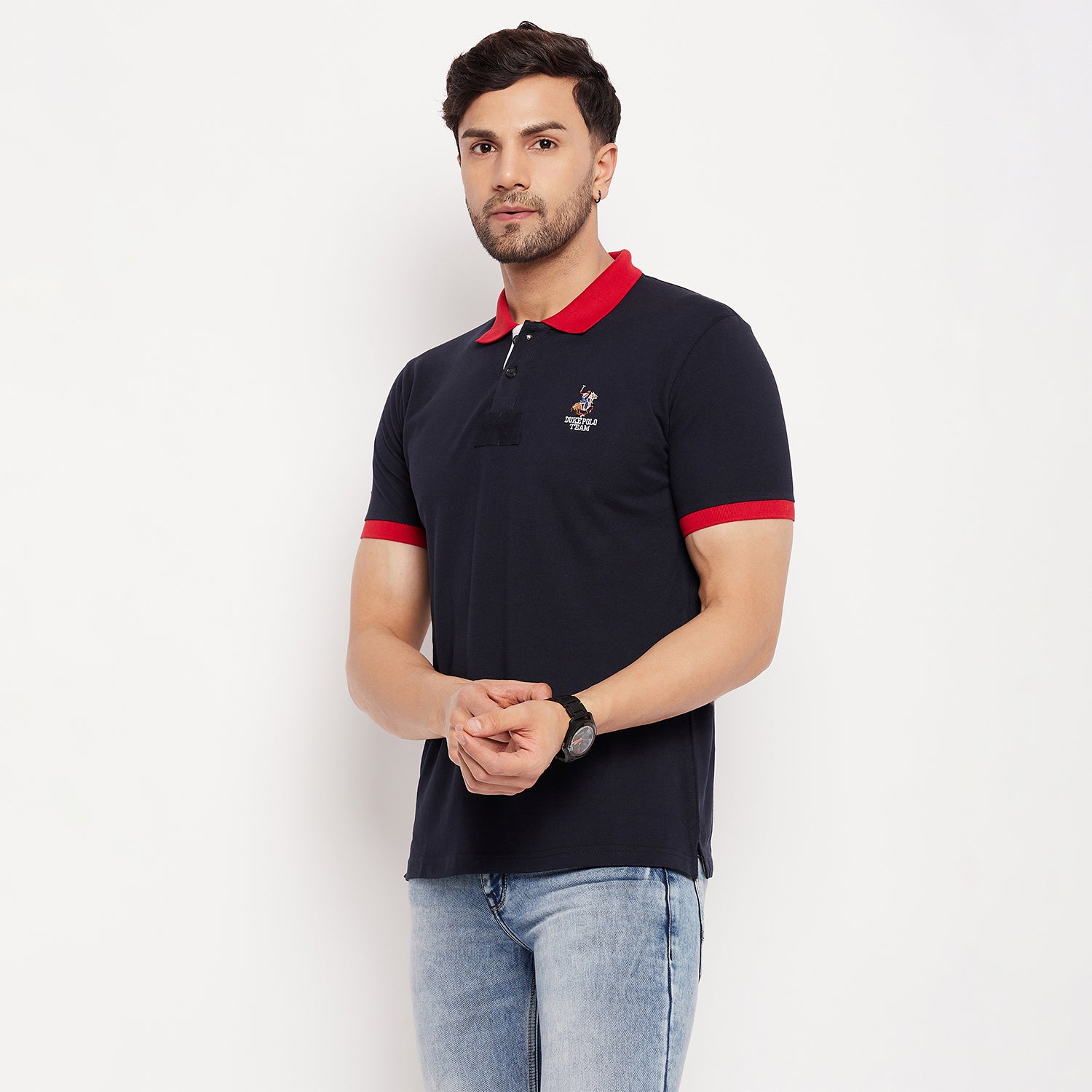 Duke Stardust Men Half Sleeve Polo Neck Cotton T-shirt (1152)
