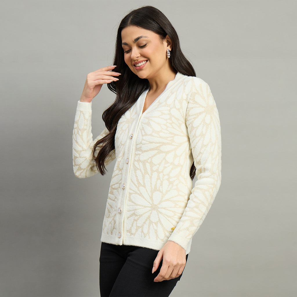 Duke Urban Women Full Sleeve Front Open Regular Cardigan (SDS1366)