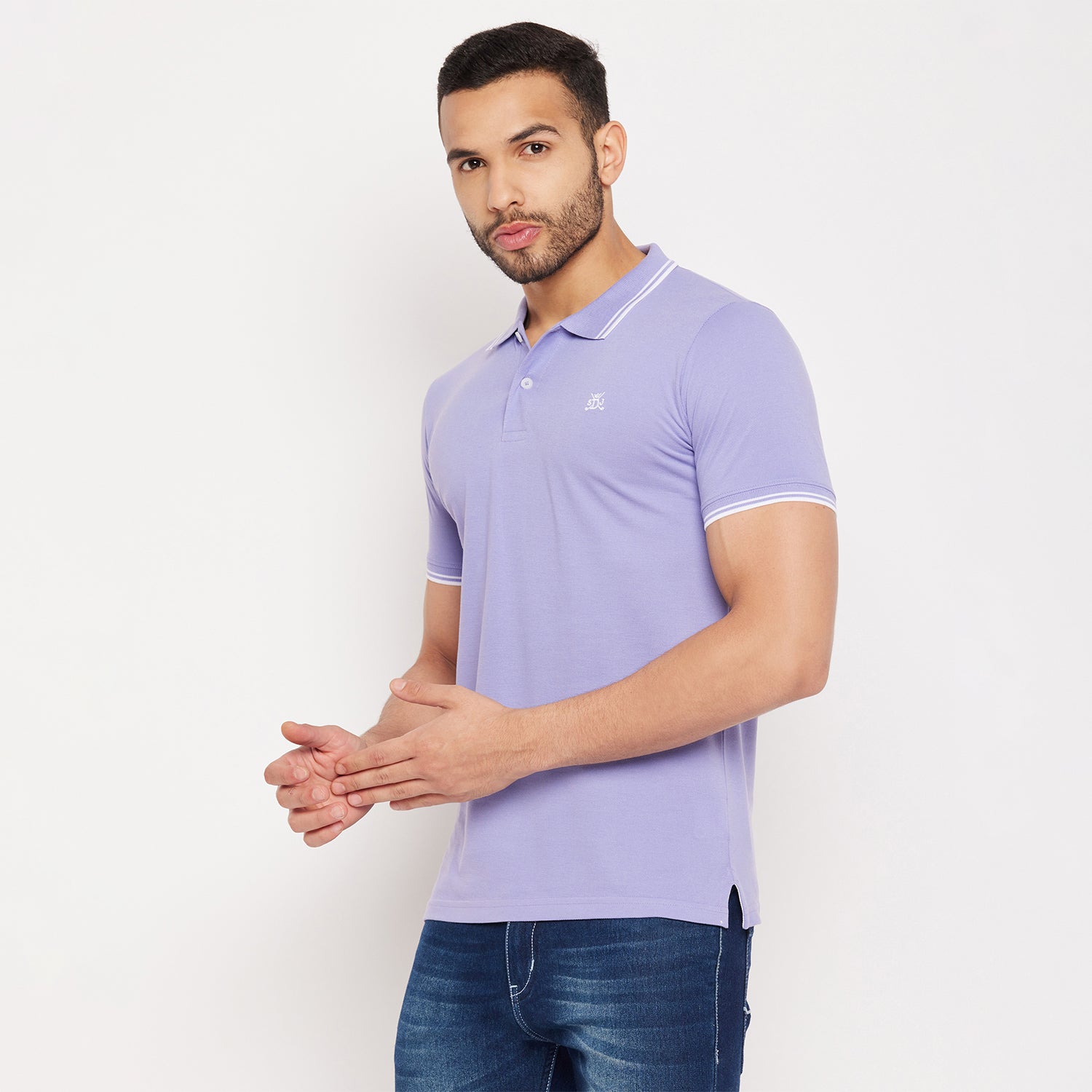 Duke Stardust Men Half Sleeve Polo Neck Cotton T-shirt (LF5890)