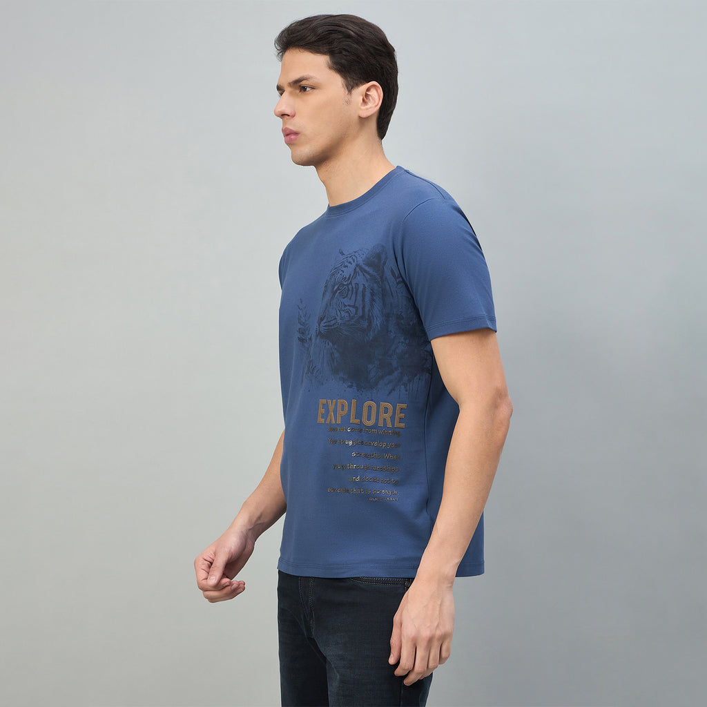 Duke Urban Men Graphic Print Half Sleeve Round Neck Casual Tshirt (LF7541)