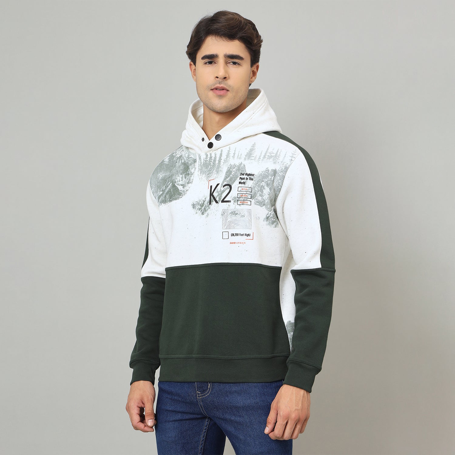 Duke Urban Men Hooded Regular Sweatshirt (LF6354)